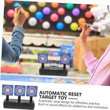 1pc Digital Scoring Targets React Shooting Electric Scoring Shooting Automatic Resetting Auto Reset Digital Return To Rotate Plastic Training - Black - View 3