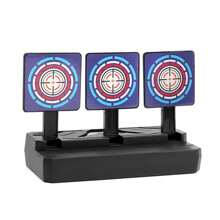 1pc Digital Scoring Targets React Shooting Electric Scoring Shooting Automatic Resetting Auto Reset Digital Return To Rotate Plastic Training - Black - View 1