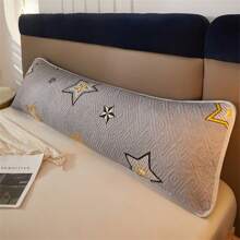 卡通包邊情侶枕套,配有厚實的枕芯套,尺寸：1.2m、1.5m和1.8m,包括枕套,單枕套也可用 - 閃亮星星 - 查看 3