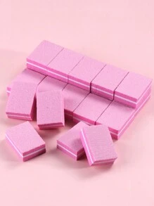 20入組粉紅色矩形迷你指甲研磨拋光板、海綿指甲磨光頭,專業修甲工具,適用於亞克力指甲護理和最佳自然指甲護理 - 彩色 - 查看 8