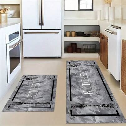 1pc Kitchen Floor Mat Entrance Mat, Four Seasons Universal Soft Crystal Velvet, Washable And Non-Slip