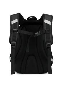 CUSANGEL 黑色火箭設計大容量小學生背包 - 彩色 - 查看 3