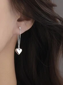 925 Sterling Silver Heart Shaped Earrings Jewelry Set For Women, Hypoallergenic, Party Gift Holiday