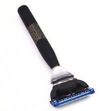 Navajas De Seguridad Para Hombres, Recorte De Precisión Y Tiras De Lubricación, Navajas De Afeitar Para Hombres, Navajas De Seguridad, Recorte Suave De La Barba - Negro 1 mango + 12 cuchillas - Ver 10