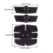 腹部肌肉塑形劑,親膚水凝膠,男女便攜式無線肌肉訓練設備,智慧 Ems 家庭辦公室健身設備,適用於腹肌、手臂、腿部 - 黑色 - 查看 5
