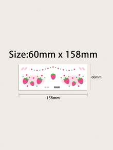 Set Of 8 Adhesive Face Stickers In Fresh, Sweet Style, Featuring Blush, Bubbles, Music Notes, Hearts, Strawberries Etc. Ideal For Music Festivals, Parties And Everyday Use With Waterproof Design And A Girly Feel - Multicolor - View 8