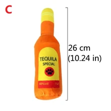1入組交互式狗玩具-伏特加酒瓶造型-尖叫咀嚼玩具,適用於小狗和狗-促進牙齒健康和愉快的行為,寵物玩具絨毛填充伏特加玩具,尖叫咀嚼抗鮮 - 彩色 - 查看 4