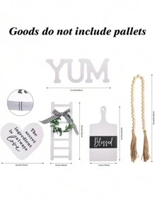 Simple Farmhouse Style Home Family Set, Layered Tray Decoration Pvc Crafts Home Tabletop Ornament 1 Set - Multicolor - View 5