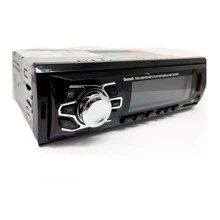 Rádio Automotivo som MP3 Player com USB Bluetooth Leitor de Cartão SD Aux P2 RCA 1 Din Radio Fm Am - Preto - Visão 2