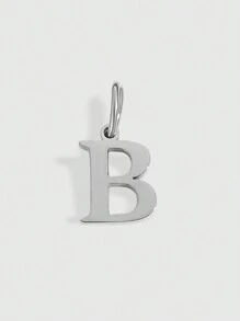 1pc Stainless Steel Initial Pendant Letter Pendant Men's And Women's Key Pendant Accessories Necklace Earrings Pendant Pendant