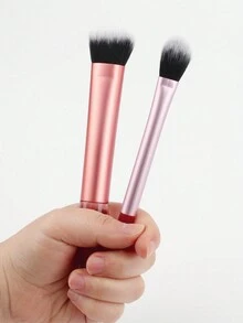 2件套金属柄化妆刷，包含散粉刷、腮红刷、眼影刷、软毛鼻影刷、眉刷、眼线刷，粉色，化妆刷套装，化妆刷套装，化妆刷套装，全套化妆刷，化妆刷套装，全套化妆工具，化妆刷套装，化妆刷套装，化妆礼盒套装 - 粉色 - 查看 6