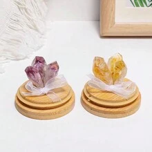 Natural Purple Crystal Cluster, Attracting Wealth, Enhancing Interpersonal Relationship, Modern Popular Decoration - Golden Crystal Tower - View 2