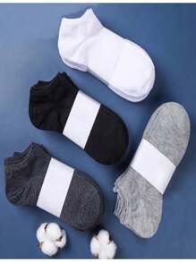 Men Invisible Socks - Black and White - View 4