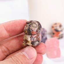 1入組天然石英水晶手工雕刻寵物狗像,石英水晶巴哥犬,礦物標本,家居裝飾,水晶寵物,動物裝飾,寵物雕像,靈氣治療,水晶禮品,假期禮物。 - 彩色 - 查看 8