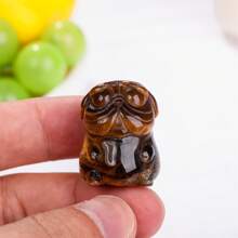 1入組天然石英水晶手工雕刻寵物狗像,石英水晶巴哥犬,礦物標本,家居裝飾,水晶寵物,動物裝飾,寵物雕像,靈氣治療,水晶禮品,假期禮物。 - 彩色 - 查看 10