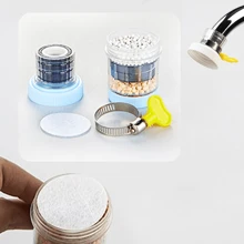 1pc Universal Interface Tap Filter For Kitchen/Bathroom Faucet, Removable Water Filter Suitable For Filtering Tap Water And Preventing Splashing - Army Green - View 2