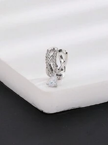 1pc Copper With CZ Ear Cuff Cross Multilayer Clip Drop Earrings For Women - Drop Ear Cuff - View 3