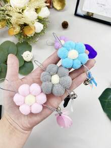 1入新款貓咪戲耍玩具,配有羽毛、鈴鐺、花朵、毛球、鋼絲,適用於寵物貓 - 灰色 - 查看 3