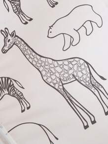 Medium Foldable Laundry Basket For Dirty Clothes And Baby/Kids' Toys With Fashionable Pattern - White - View 4