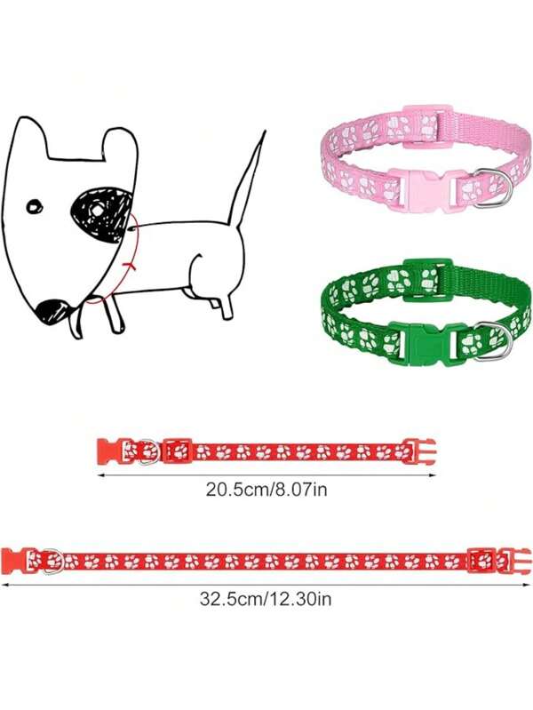 12 Pcs Puppy Collar With Bell, Puppy Id Collar Adjustable Identification Puppy Delivery