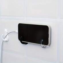 2入組無需鑽孔的貓形自粘掛鉤,透明強力粘貼牆掛,創意卡通廚房/浴室門掛鉤 - 白色 - 查看 10