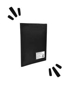 Pasta Catálogo Preta Com 50 Envelopes Plásticos ACP - Preto - Visão 4