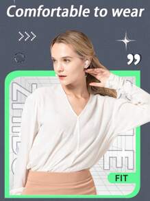 GENAI Wireless In-Ear Earphones With Ergonomic Design For Pressure-Free Comfortable Wearing, Equipped With 5.3 Chip For Minimal Delay, Enc Noise Reduction For Smart Calling, Up To 30 Hours Of Long Battery Life, Hifi 3d Surround Sound Quality With Powerful Bass, Touch Control For Easy And Quick Operation - Beige - View 6