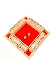 Wooden Children'S Table Game Interactive Toy, Four-Sided Number Table Game Memory Matching Toy - Multicolor - View 6