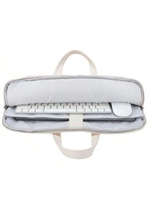 Cartoon Girl Printing Laptop Bag For Girls Women 15"Laptop Bag With Shoulder Strap And Luggage Strap - Light Pink - View 8