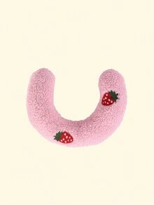 1 件裝貓形毛絨枕頭支撐頸部 U 型枕頭適合深度睡眠,顏色隨機 - 彩色 - 查看 6