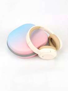 Hard Shell Carrying Headphones Case Headset Travel Bag Shock-Proof EVA Headphone Case Portable Storage - Pink - View 1