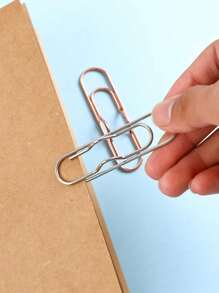 1 件金屬鬥牛犬夾,適合辦公室、筆記本標籤、文件夾整理學校用品 - 銀色 - 查看 4