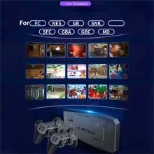 Một thanh trò chơi điện tử M8, Trò chơi cổ điển 64G, Độ phân giải cao tương thích HDMI 4K, 2 bảng điều khiển không dây 2.4G, Quà tặng cho bé trai, Giải trí trong ngày lễ - màu đen - Xem 4