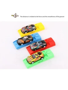 Creative Cartoon Car Toy With Spring Launcher And Sliding Function, Plastic Gift Toy For Teenager - Random Colors and Styles Shipped - View 6