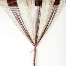 String Curtain Panel, Glitter Door Wall Window Doorways Panel Fly Screen Fringe Room Divider Blinds, Decorative Tassel Ribbon Strip Silver Screen For Living Room,Party Events - Gold - View 3