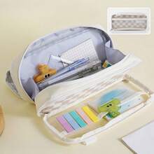 1個五層高容量多功能透明筆袋,適合文具組織,學生和生日禮物 - 白色 - 查看 4