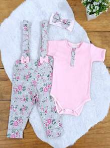 Baby Girls Jumpsuits - 淺粉色 - 查看 1