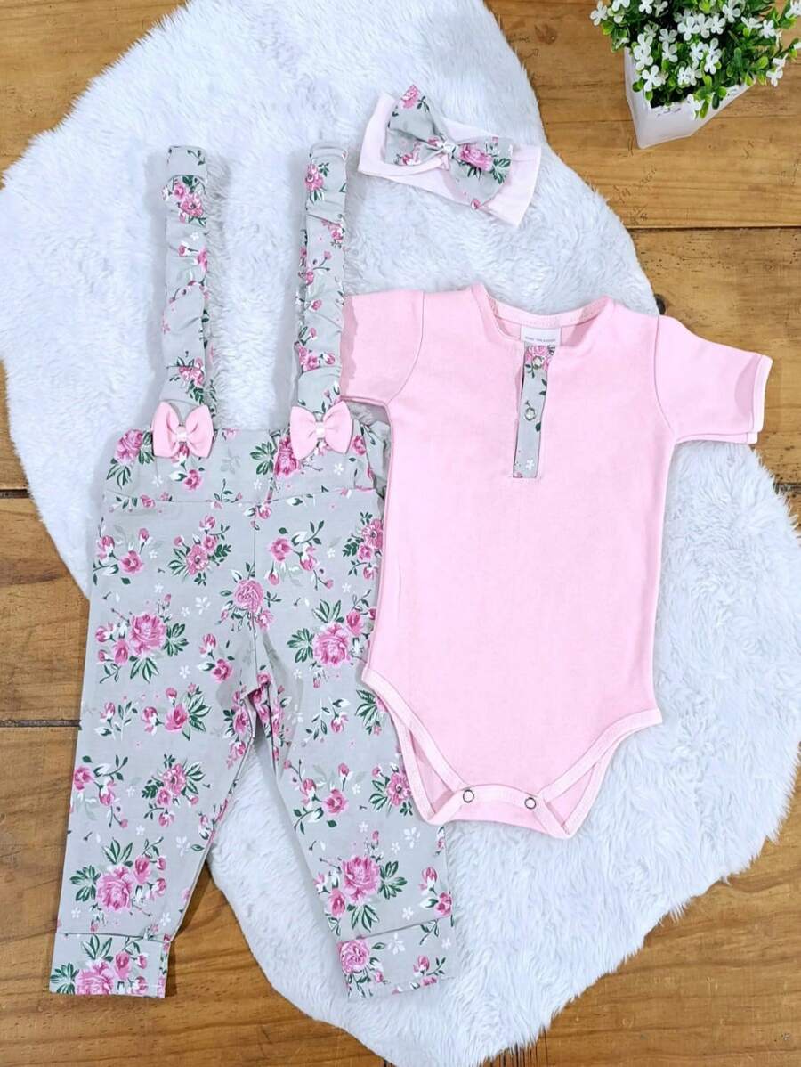 Baby Girls Jumpsuits - 淺粉色 - 查看 1