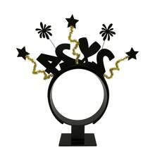 1 Piece 2024 New Year Fireworks Champagne Headband Happy New Year New Year Party Headdress Dress Up Suitable For New Year Party Party, New Year Gift - Multicolor - View 5