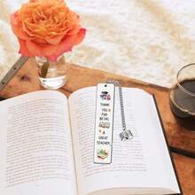 1入不鏽鋼彩色印刷書籤,精美禮品,畢業禮品,感恩節禮品,教師節禮品,精美書籤,派對禮品,鑽石蘋果款式不銹鋼彩色印刷書籤,教師節畢業季禮品,金屬書籤 - 彩色 - 查看 4