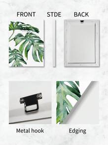 1 cái Màu xanh lá Lá Bắc Âu tranh sơn dầu Nghệ thuật Áp phích Hiện đại Nhiệt đới Thực vật Đóng khung Trang trí tường Bức tranh Đối với Phòng ngủ Phòng khách Trang trí Đến Treo - màu xanh lá - Xem 5