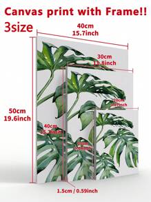 1 cái Màu xanh lá Lá Bắc Âu tranh sơn dầu Nghệ thuật Áp phích Hiện đại Nhiệt đới Thực vật Đóng khung Trang trí tường Bức tranh Đối với Phòng ngủ Phòng khách Trang trí Đến Treo - màu xanh lá - Xem 4