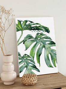 1 cái Màu xanh lá Lá Bắc Âu tranh sơn dầu Nghệ thuật Áp phích Hiện đại Nhiệt đới Thực vật Đóng khung Trang trí tường Bức tranh Đối với Phòng ngủ Phòng khách Trang trí Đến Treo - màu xanh lá - Xem 2