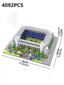 1 pieza Juego de Rompecabezas de Estadio Deportivo Famoso: Estadio del Real Madrid / Estadio del Paris Saint-Germain / Estadio Camp Nou, Modelo de Ensamblaje 3D, Rompecabezas Creativo DIY, Decoración de Arte de Aficionado al Fútbol, Exhibición en Escritorio, Regalo de Cumpleaños