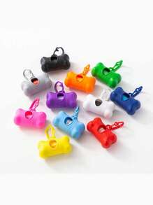 1入寵物清潔用品啞光骨狀垃圾桶,狗屎袋架,適用於戶外 - 寶藍色 - 查看 5