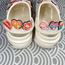 1套13入組卡通設計鞋扣,適用於空心鞋,適合節日禮品diy裝飾組合 - 彩色 - 查看 8