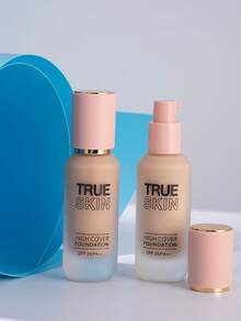 PINK KEY Base De Maquillaje Líquido Profesional Alta Cobertura Antiporos Sin Sensación Grasa - TONO 3 - Ver 9