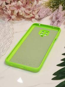 Capa capinha de celular para Xiaomi Redmi Note 9s TPU interior aveludado - Verde Limão - Visão 4