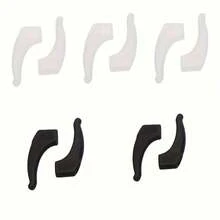 2/5入組眼鏡耳夾,柔軟舒適的防滑眼鏡耳扣,舒適的矽膠彈性眼鏡套,適用於眼鏡,太陽眼鏡,運動眼鏡,黑色和透明