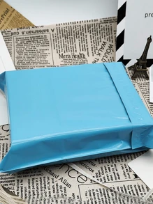 100pcs/Set Thick Waterproof Mailing Bags For Express Delivery - Blue - View 2